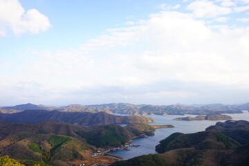 日本 長崎県 対馬 烏帽子岳展望台