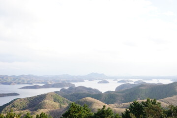 日本 長崎県 対馬 烏帽子岳展望台