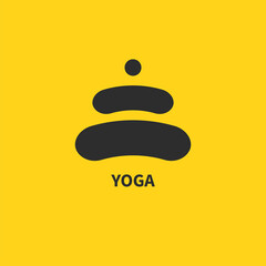 Zen logo, life balance and meditation icon