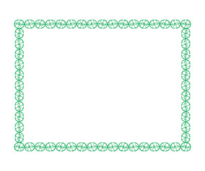 abstract artistic creative green border