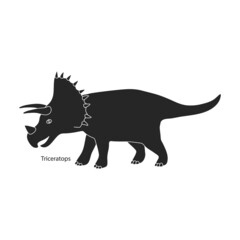 Ancient dinosaur vector icon.Black vector icon isolated on white background ancient dinosaur.