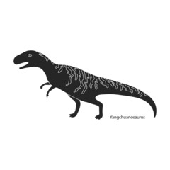 Ancient dinosaur vector icon.Black vector icon isolated on white background ancient dinosaur.