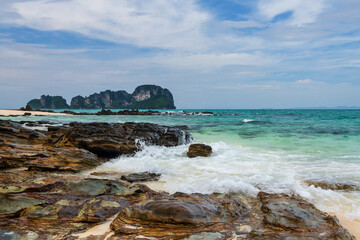Beautiful seascape of Bamboo island, Krabi