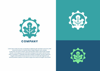 Oak Industrial Logo Vector. It is suitable for industry, companies and communities and is easy to use in various media