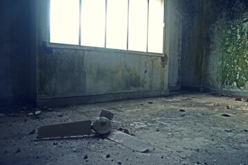room Inside An Old Abandoned Building 
