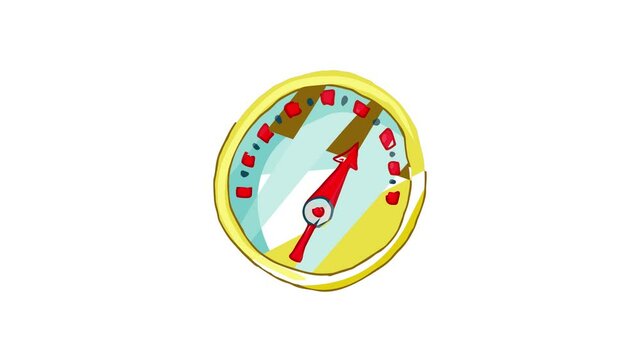 Speedometr icon animation best cartoon object on white background