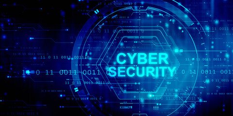 2d illustration abstract Cyber security
