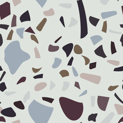 Terrazzo flooring vector seamless pattern. Graphic modern pattern.  Vector illustration.