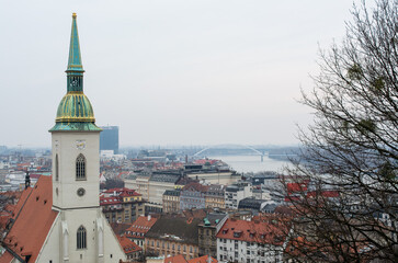 Fototapeta na wymiar View from Bratislava Castle
