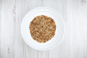 cereals on the table. buckwheat, rice, bulgur in a bowl. porridge mix