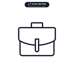 Briefcase icon symbol template for graphic and web design collection logo vector illustration