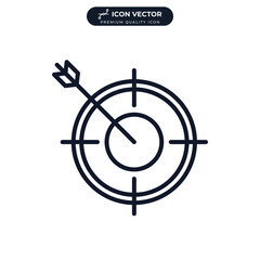 Target icon symbol template for graphic and web design collection logo vector illustration