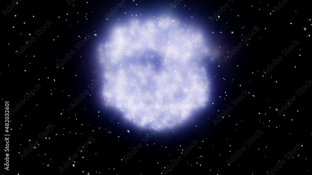 Canvas Prints futuristic unidentified space object emitting a magnetic field against the background of stars. scie