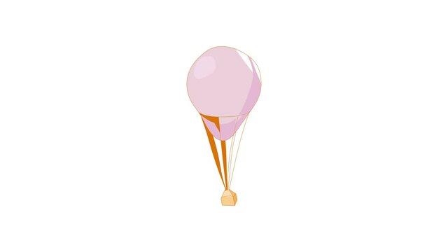 Parachute icon animation best cartoon object on white background