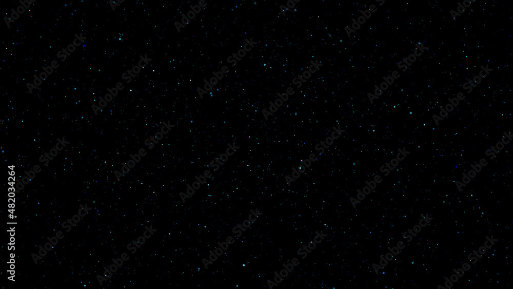 Canvas Prints abstract flight through stars and blue nebula in space. 4k 3d. isolated black background.