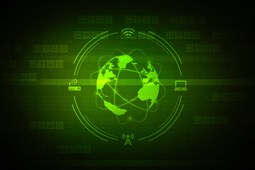 2d illustration world map abstract background