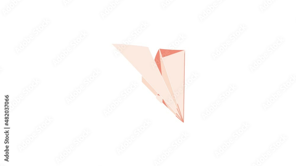 Poster paper plane icon animation best cartoon object on white background