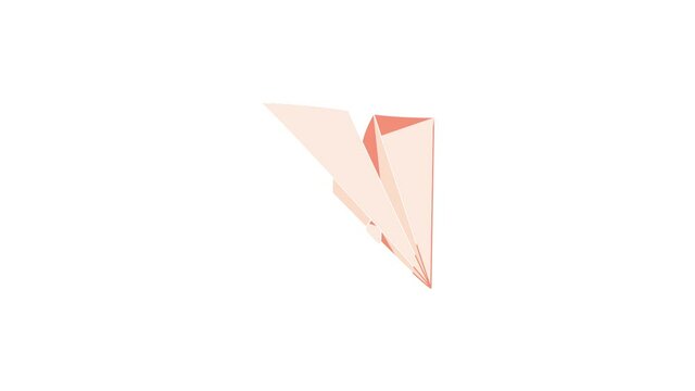 Paper plane icon animation best cartoon object on white background