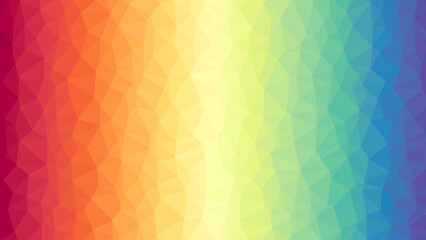 虹色のグラデーションのポリゴン背景