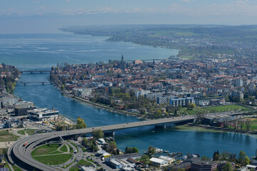 Obraz premium Blick auf Konstanz am Bodensee