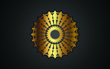 Luxury mandala background with golden arabesque pattern arabic islamic east style