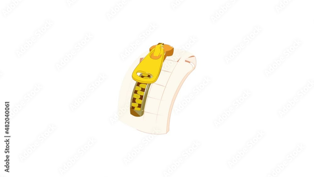 Poster zip file icon animation best cartoon object on white background