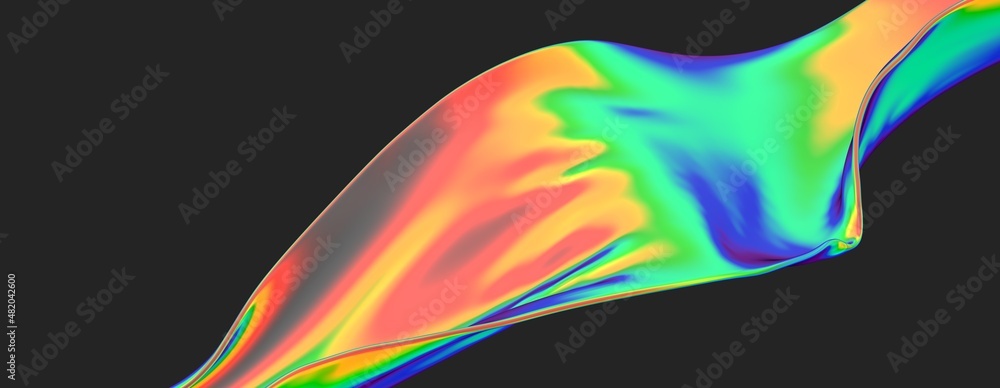 Poster Background with an abstract liquid color flow and motion of a wavy