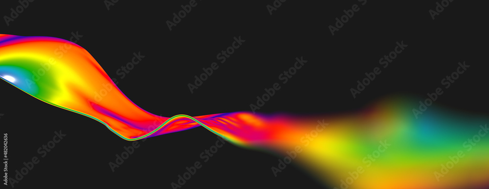 Poster Background with an abstract liquid color flow and motion of a wavy