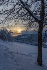 Landscape with Mala Upa, National park Krkonose, Eastern Bohemia, Czech Republic