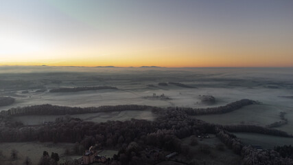 Fototapeta na wymiar Kilmarnock drone sunrise
