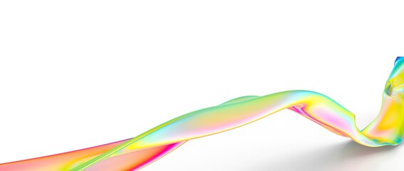 Colorful carving art. Paper craft landscape with gradient fade colors.