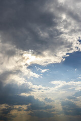 blue sky with clouds as background