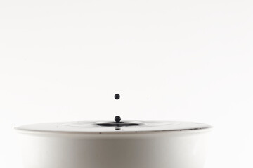 one drop of water hits the water