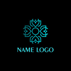 mandala beauty icon vector Logo Design