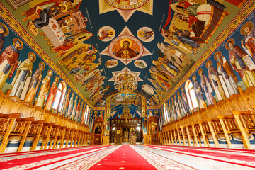 An orthodox monastery in the Bucovina in Romania - obrazy, fototapety, plakaty