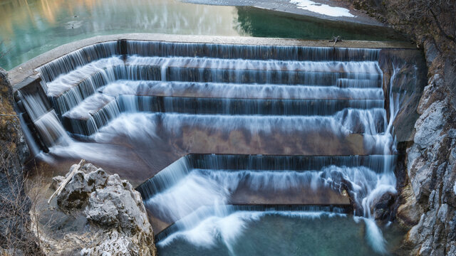 Lechf&auml;lle, Lechfall, Lechklamm, Lech Klamm, Lech Fall, Wasserfall, F&uuml;ssen, Lech, Fluss, Bayern, Oberbayern, Allg&auml;u, Deutschland 