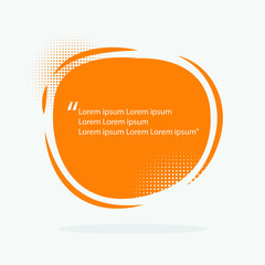 Fototapeta premium Retro cartoon speech bubble text box with orange color and cute style