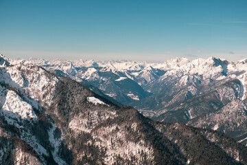 winter day in the alps of Friuli Venezia-Giulia