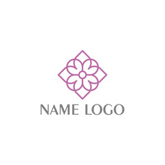 Artistic mandala luxury logo design, flower ornament design