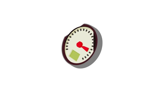Speedometer icon animation best cartoon object on white background