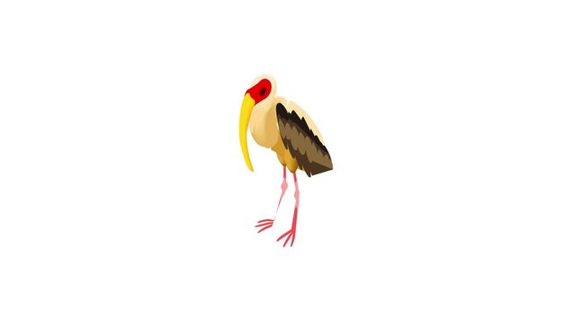 Stork icon animation best cartoon object on white background