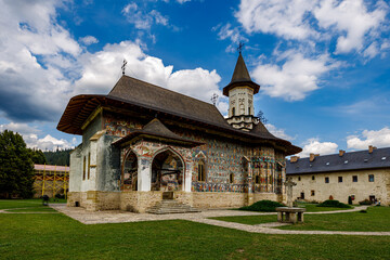 Fototapeta na wymiar The orthodox monastery of Sucevita in Romania