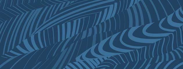 Abstract background of groups of lines in blue colors