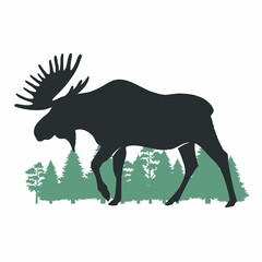 Fototapeta premium Elk. Vector drawing