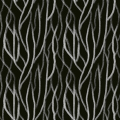 Botanical seamless pattern of twisting leaves. Beautiful fashionable ornament. Design of curtains, background, textiles, fabric, packaging, wallpaper.