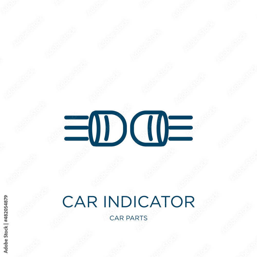 Poster car indicator icon from car parts collection. thin linear car indicator, gauge, meter outline icon i