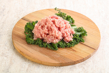 Raw pork minced meat for cooking