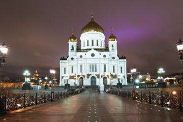 Fototapeta na wymiar Cathedral Christ the Savior, Moscow.