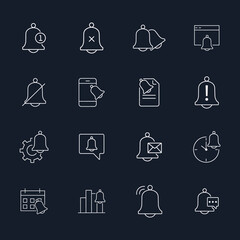 Notification  icons set . Notification   pack symbol vector elements for infographic web