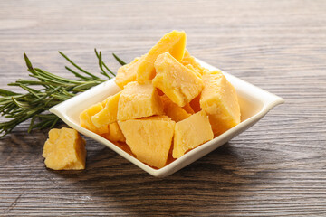 Pieces of delicous parmesan cheese